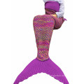 El último diseño Popular Color de degradado Flannel Fleece Mermaid Tail Blanket